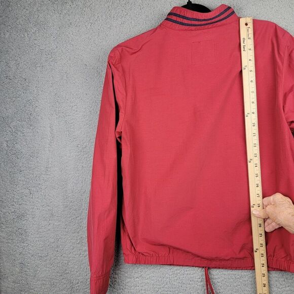 Arturo Calle Actitud Chaqueta Track Jacket Small Red Full Zip Pockets Anchor - Picture 9 of 16